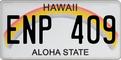 HI license plate ENP409