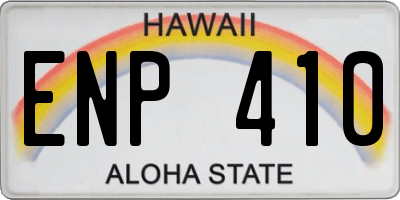 HI license plate ENP410