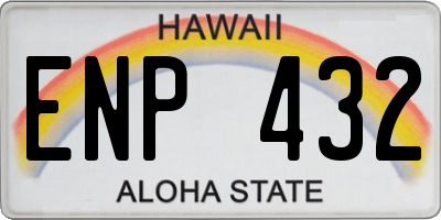 HI license plate ENP432