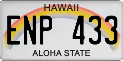 HI license plate ENP433