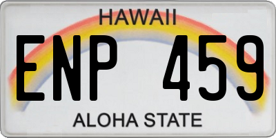 HI license plate ENP459