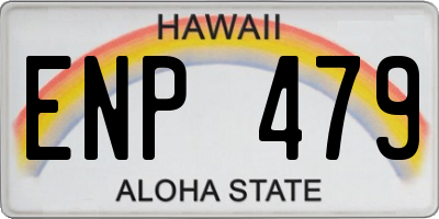 HI license plate ENP479