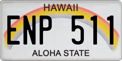 HI license plate ENP511