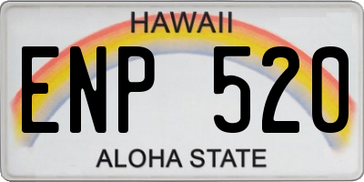 HI license plate ENP520