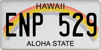 HI license plate ENP529