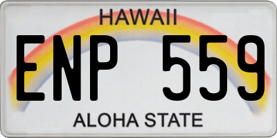 HI license plate ENP559