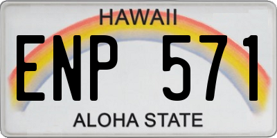 HI license plate ENP571