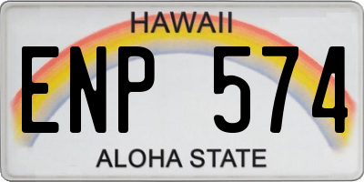 HI license plate ENP574