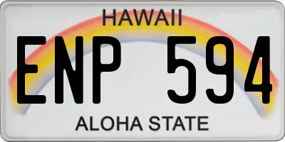HI license plate ENP594