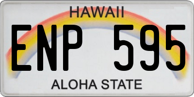 HI license plate ENP595