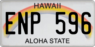 HI license plate ENP596