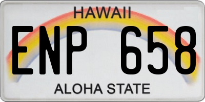 HI license plate ENP658