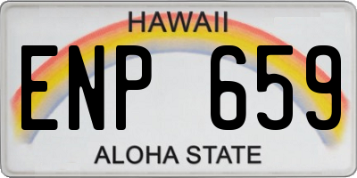 HI license plate ENP659