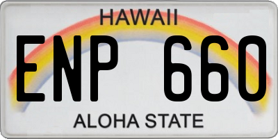 HI license plate ENP660