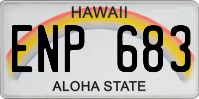 HI license plate ENP683