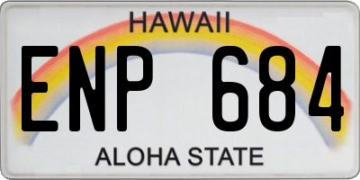 HI license plate ENP684