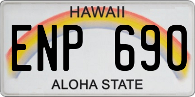 HI license plate ENP690
