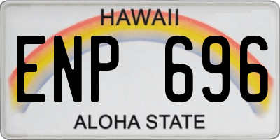 HI license plate ENP696
