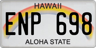 HI license plate ENP698