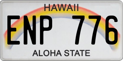 HI license plate ENP776