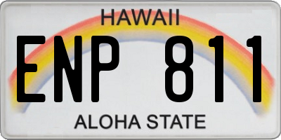 HI license plate ENP811