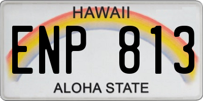 HI license plate ENP813