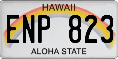 HI license plate ENP823