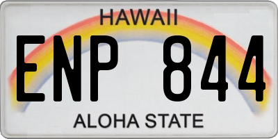 HI license plate ENP844