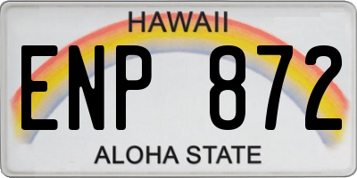HI license plate ENP872