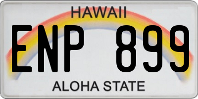 HI license plate ENP899