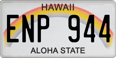 HI license plate ENP944