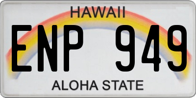 HI license plate ENP949