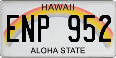 HI license plate ENP952