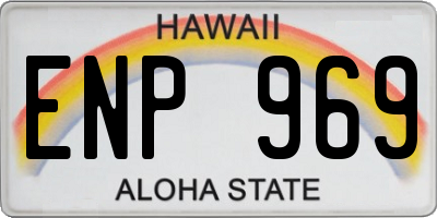 HI license plate ENP969