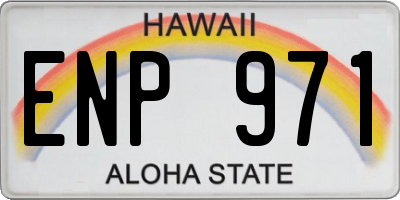 HI license plate ENP971