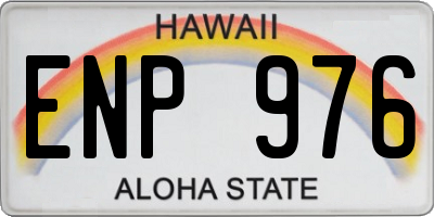 HI license plate ENP976