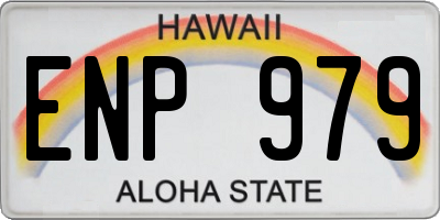HI license plate ENP979