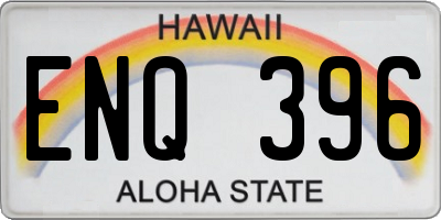 HI license plate ENQ396