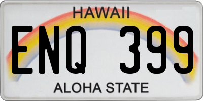 HI license plate ENQ399