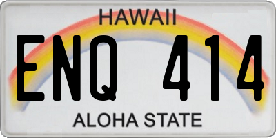 HI license plate ENQ414