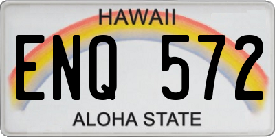 HI license plate ENQ572