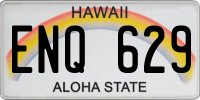 HI license plate ENQ629