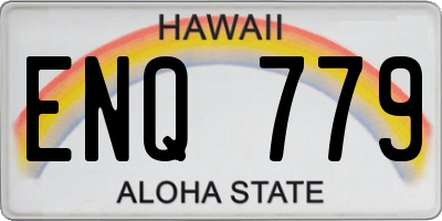 HI license plate ENQ779
