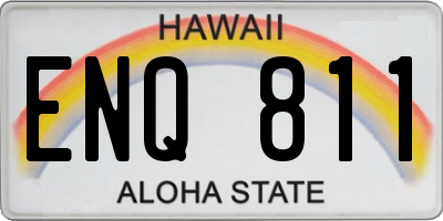 HI license plate ENQ811