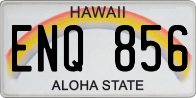HI license plate ENQ856