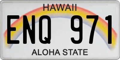 HI license plate ENQ971