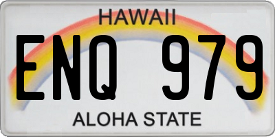 HI license plate ENQ979