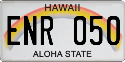 HI license plate ENR050