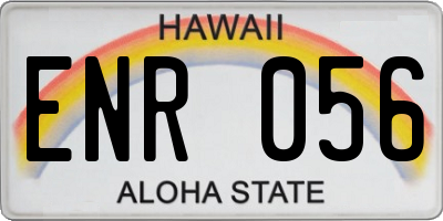 HI license plate ENR056