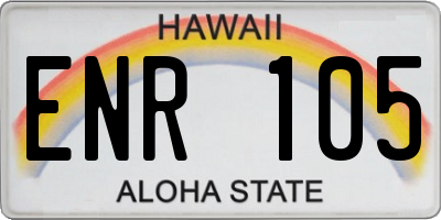 HI license plate ENR105
